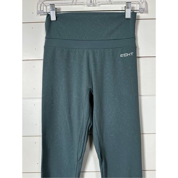 ECHT Women's Printed Pull On High Waisted Skinny Athletic Leggings Blue Small - Picture 2 of 10